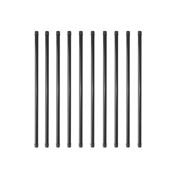 Nuvo Iron 26 in LONG x 3/4 in DIAMETER BLACK ROUND TUBING GALVANIZED STEEL BALUSTERS, 10PK RDPS26 - main